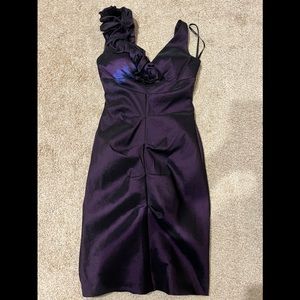 Formal Purple Floral Dress